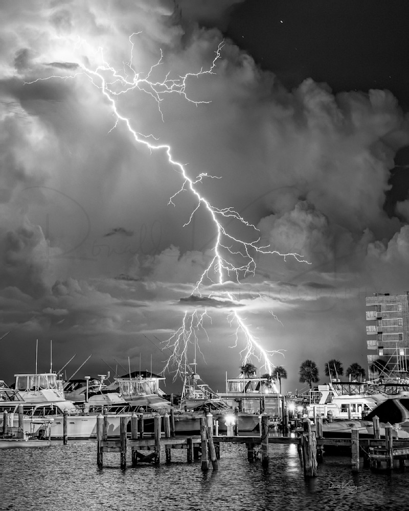 Lightning at Marker One Marina