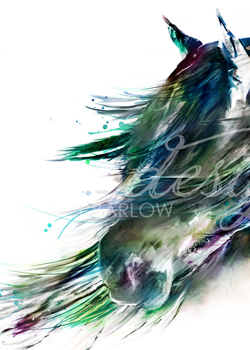 Colorful Abstract Horse Painting