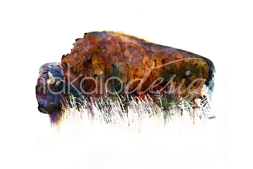Grand Tetons Buffalo Painting