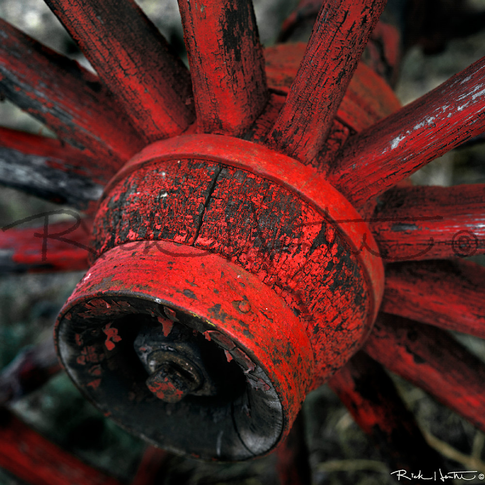 Red Wagon Wheel Photography Art | Rick Hunter Photo/Hunter Services 