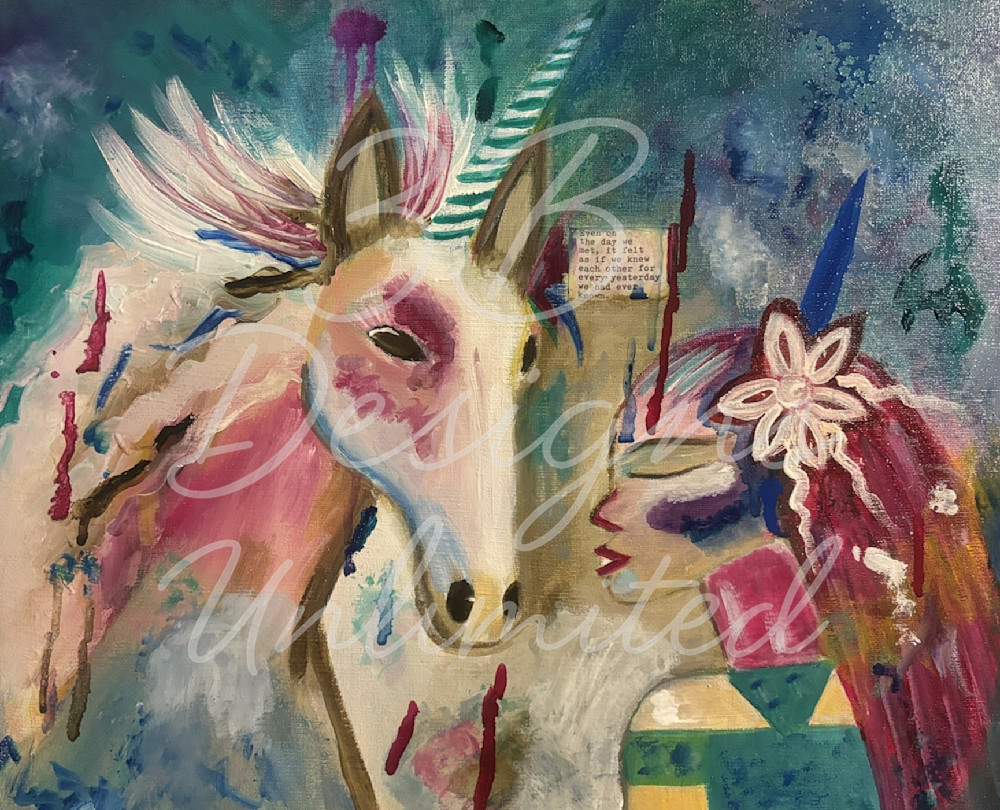 Midnight of Mystery and Magic – Fantasy Portrait Painting with Symbolism | Contemporary Mixed Media Art by Barbara Bowling