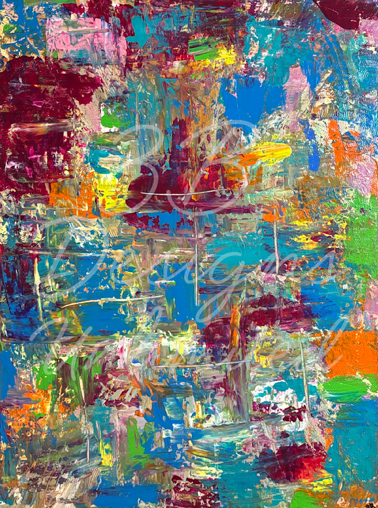 Blocked Messy | Colorful Abstract Expressionist Art Print