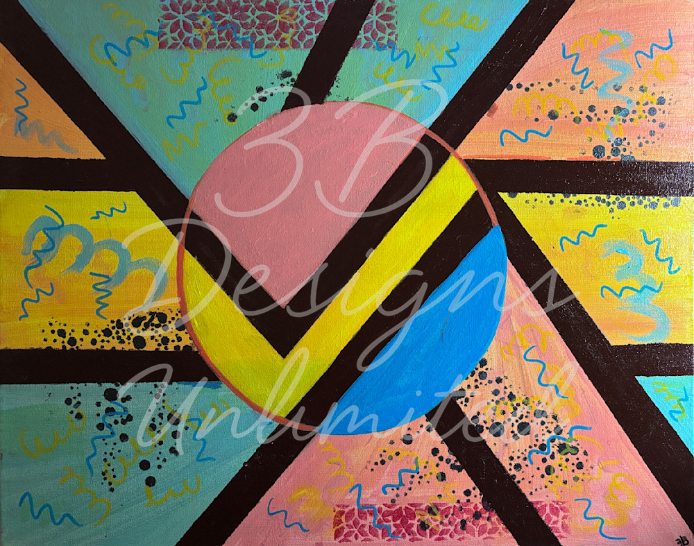 Kinetic Geometry – Fine Art Print | Abstract Geometric Wall Art, Modern Colorful Design