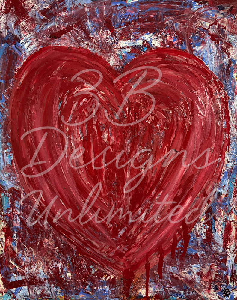 Sanctum of the Heart – Fine Art Print | Abstract Heart Art, Emotional Modern Wall Art