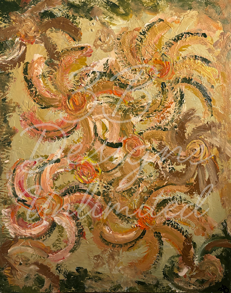 Earthen Bloom—Abstract Textured Floral Print | Contemporary Art by Barbara Bowling