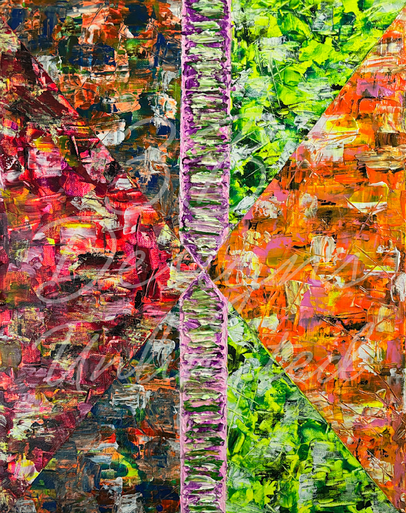 Convergence of Voices | Vibrant Abstract Quadrant Art Print