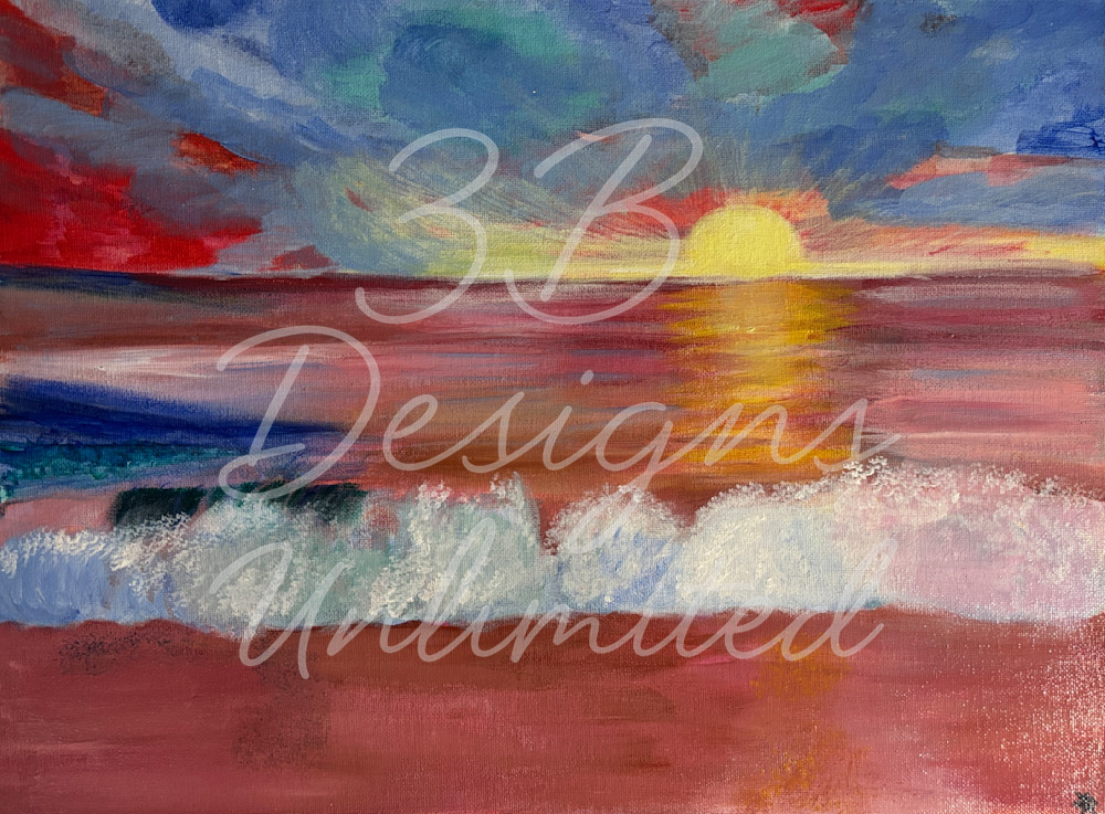 Radiance at Day’s End – Fine Art Print | Sunset Ocean Wall Art, Vibrant Coastal Landscape