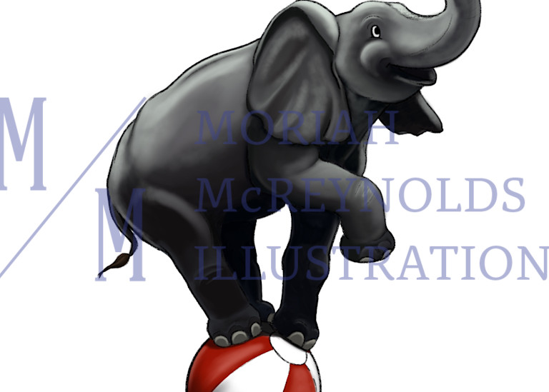 Circus Elephant  Art | Moriah McReynolds Illustration