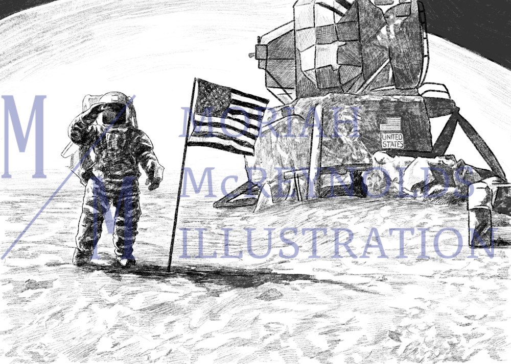 Moon Landing Art | Moriah McReynolds Illustration