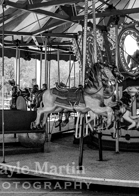 A Carousel In Black And White  Photography Art | gaylemartin