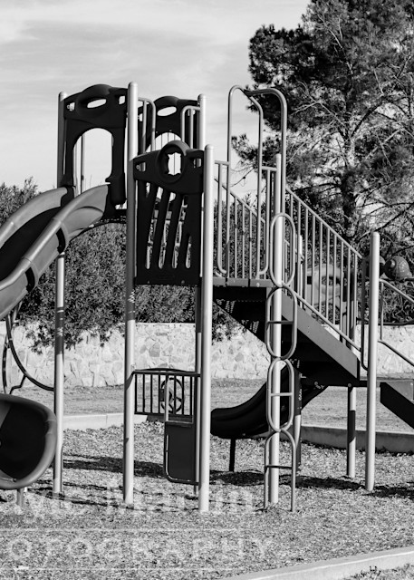 Slide On A Playground In Black And White Photography Art | gaylemartin