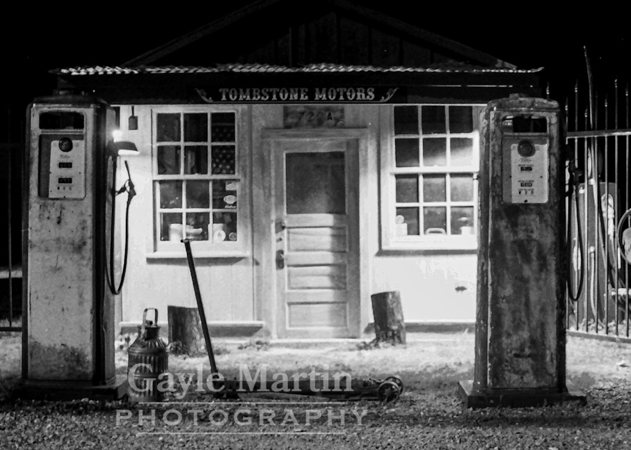 Tombstone Motors In Black And White Photography Art | gaylemartin