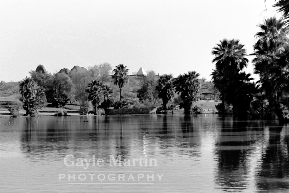 Hunts Tomb And A Lagoon In Papago Partk Photography Art | gaylemartin