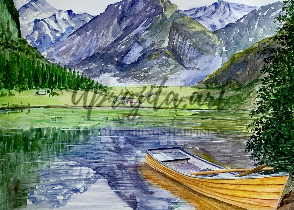 "The Yellow Boat" Art Print by Aprajita Lal