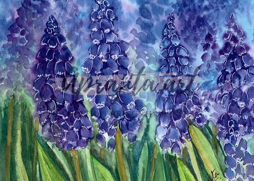 "Purple Blooms" Art Print by Aprajita Lal