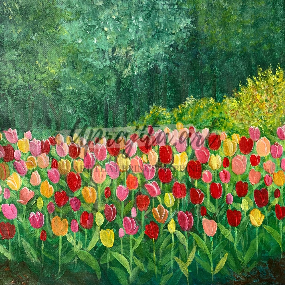 Tulip Garden Art - Unique Tulip Garden Art | Aprajita Art