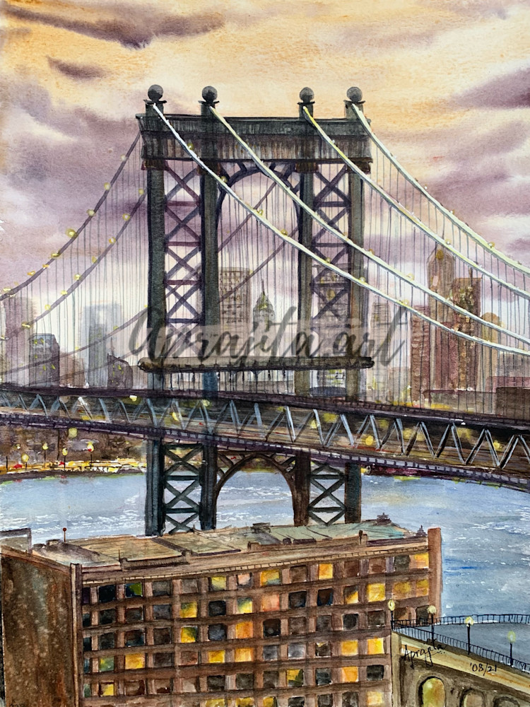 "The Brooklyn Bridge" Art Print by Aprajita Lal
