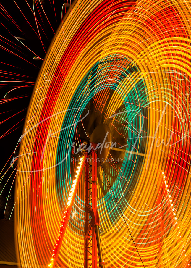 Ferris Wheel Fireworks Art | Brandon Hirt Photo