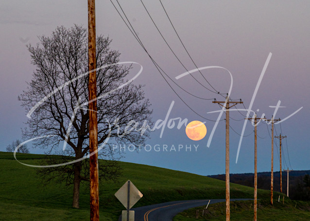 Super Moon Road Art | Brandon Hirt Photo