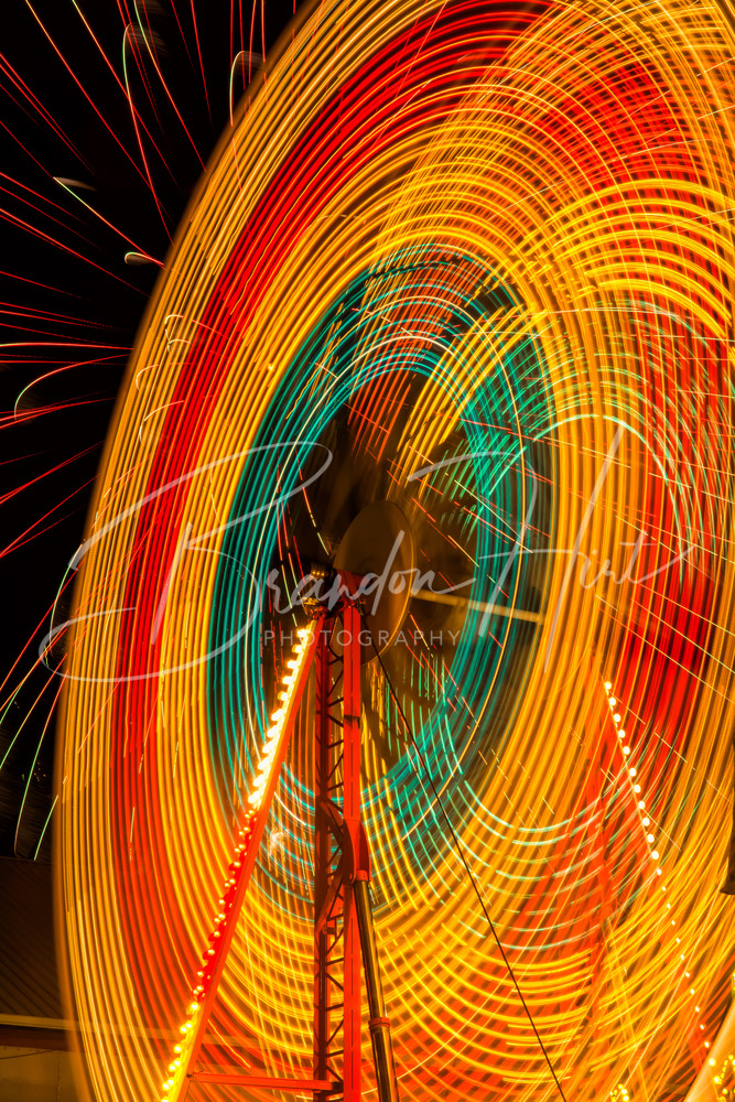 Ferris Wheel Fireworks Photography Art | Brandon Hirt Photo