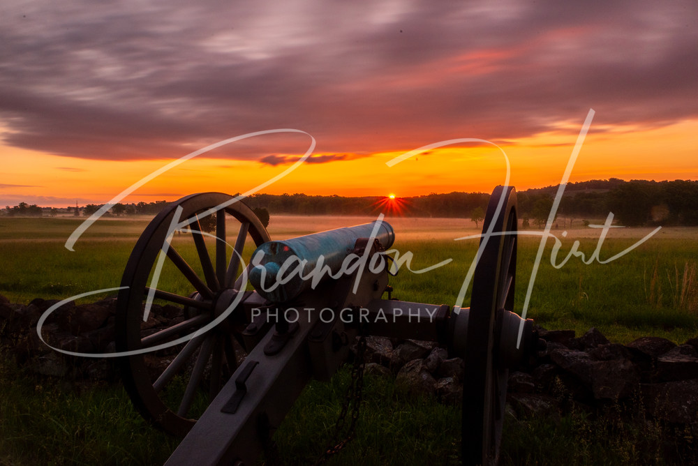 Gettysburg Cannon Sunrise
