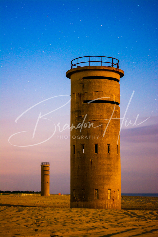 Stars over Towers on the Beach at Cape Henlopen