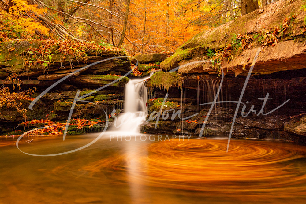 Pennsylvania Waterfall during Fall 