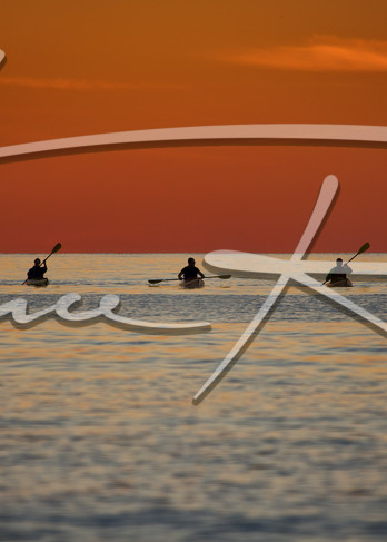 Lake Michigan Sunset Kayakers Photography Art | Lance Rosol Fine Art Photography