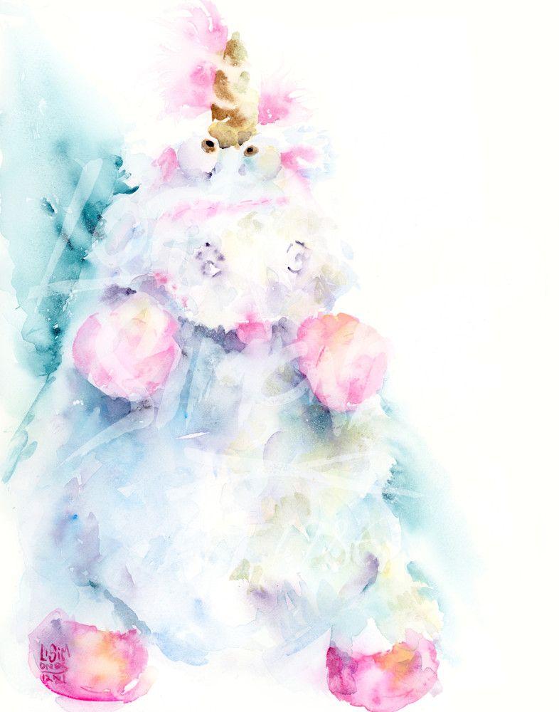 So Fluffy Unicorn - Despicable Me Watercolour