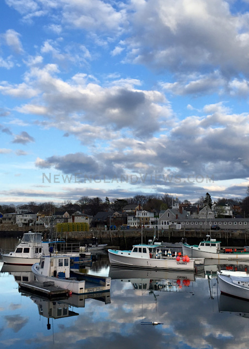 Clouds, Reflections, Rockport Harbor, Motif 1