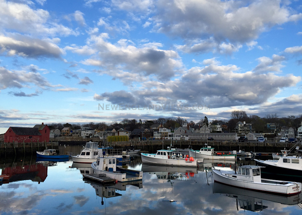 Clouds, Reflections, Rockport Harbor, Motif 1