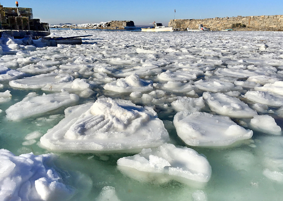 Ice, Lanes Cove, Lobster Boat, Harbor