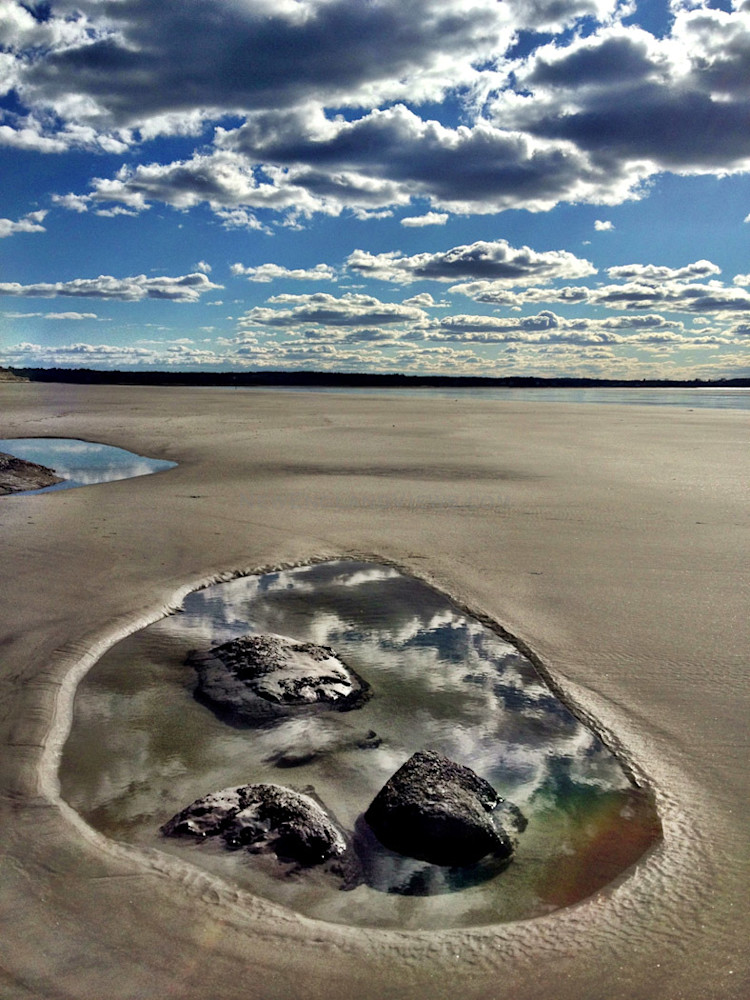 coffin's wingaersheek beach clouds reflection