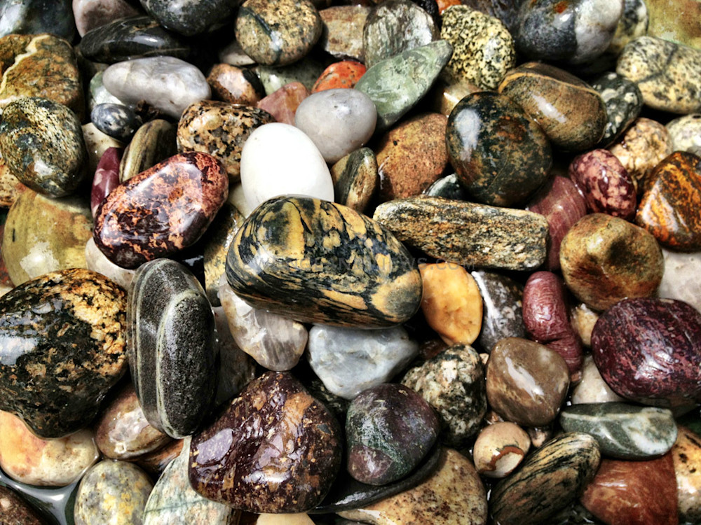 colorful beach rocks
