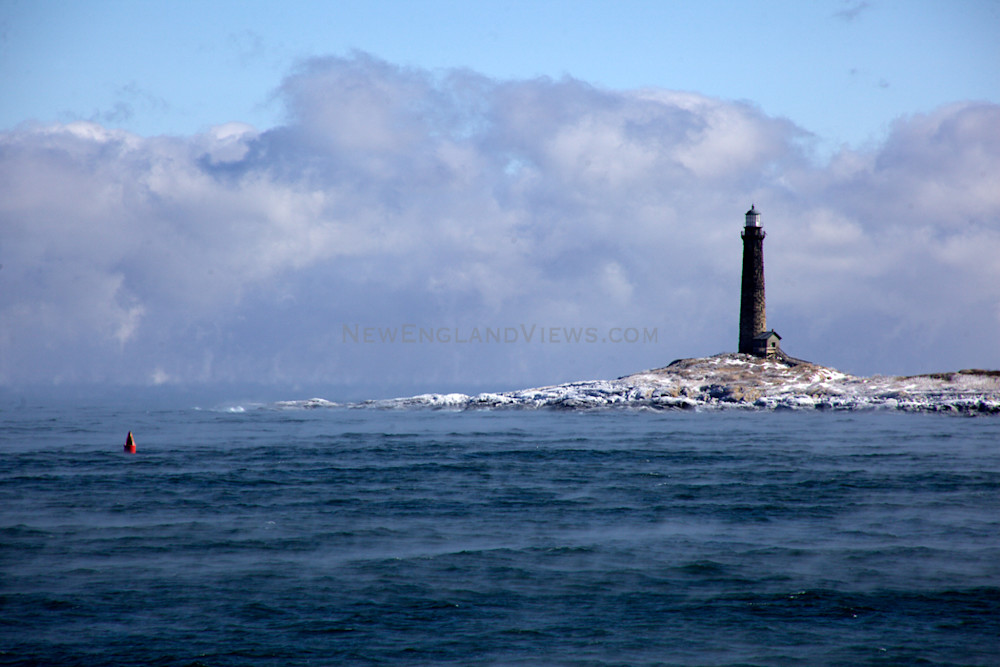 Lighthouse Sea Smoke Twinlights Thathers Island Ice Northlight