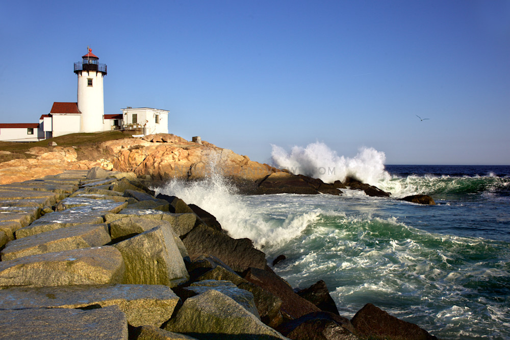 Eastern Point Lighthouse, Green Waves, Gloucester