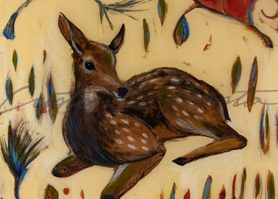 Little Fawn baby deer art Cristina Acosta
