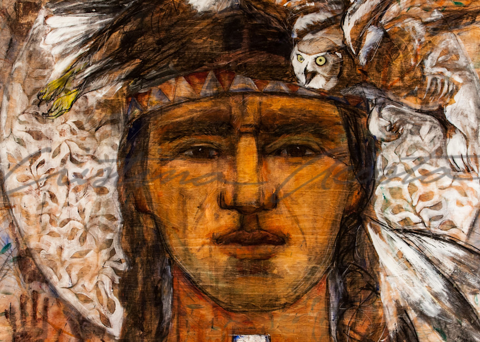 Balance of Wisdom and Strength Native American Man Art
