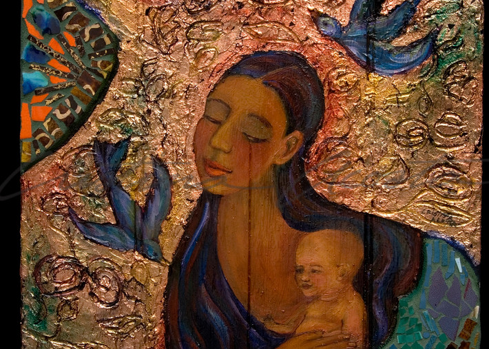 Madonna with Tear, La Virgen with Baby Jesus