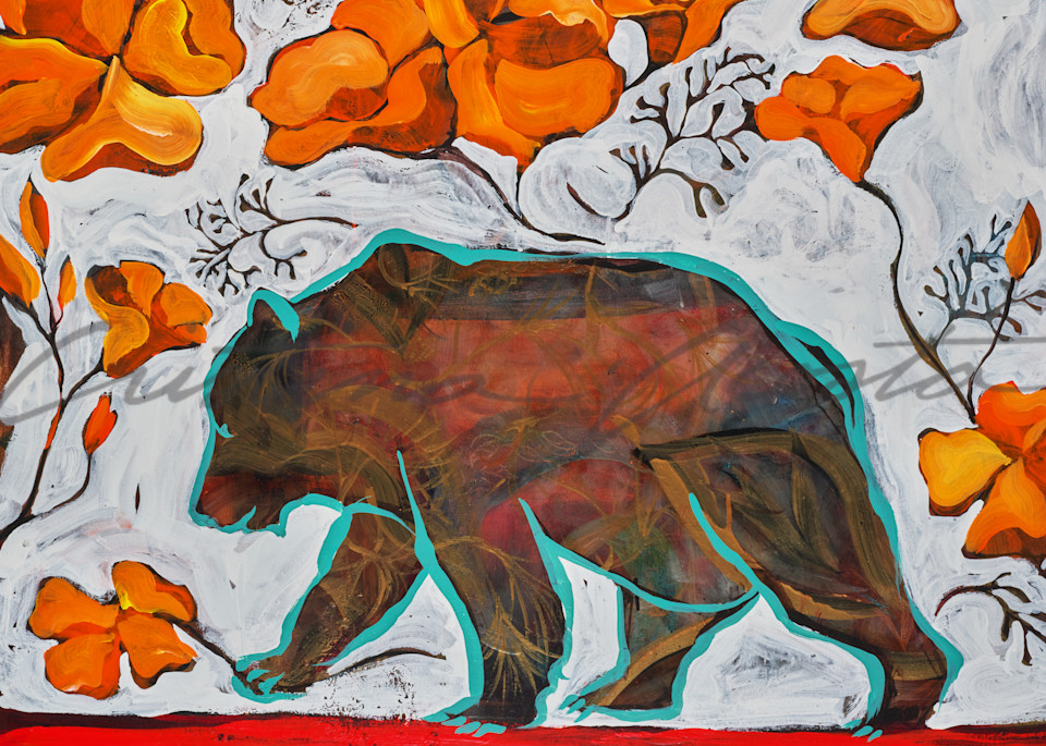 Golden State Bear Flag by Cristina Acosta