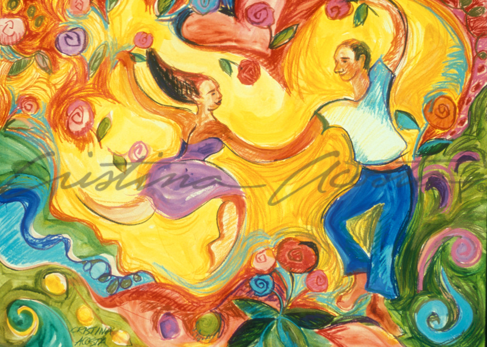 Lovers   The Dance Of Love Art | Cristina Acosta Art & Design llc