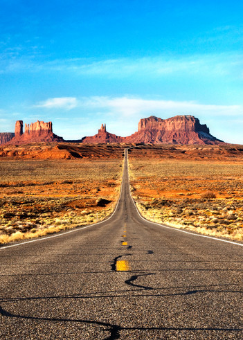 Open Highway in Monument Valley