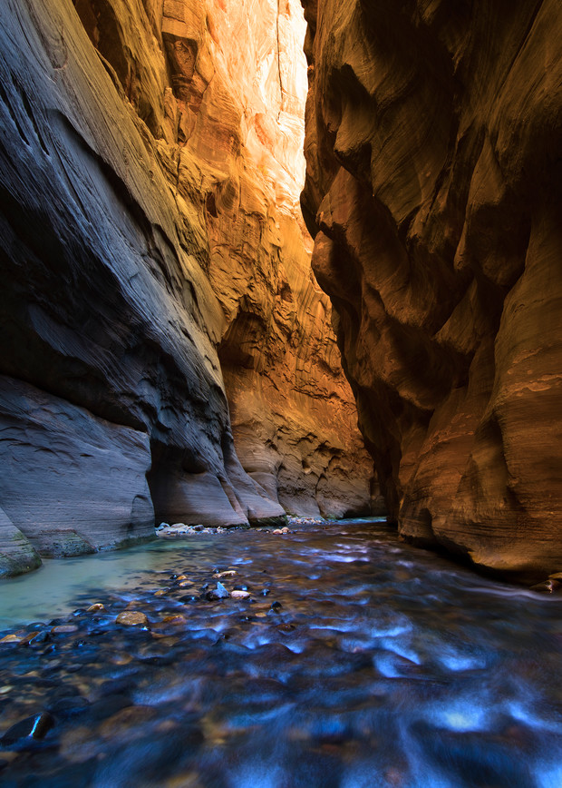 Golden Narrows in Zion National Park