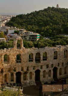 Acropolis Odeon of Herodes Atticus and Monument of Filopappos - Athens - Greece