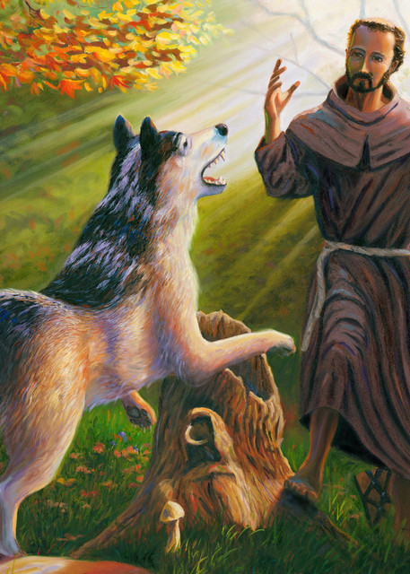 St. Francis of Assisi Taming the Wolf
