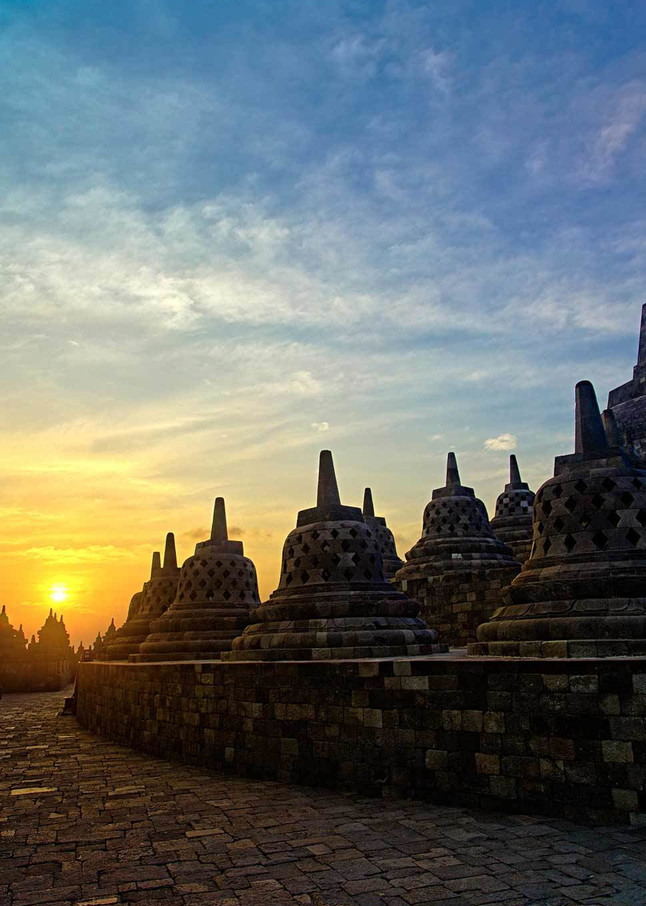 Borobudur Sunrise Photography Art | DE LA Gallery