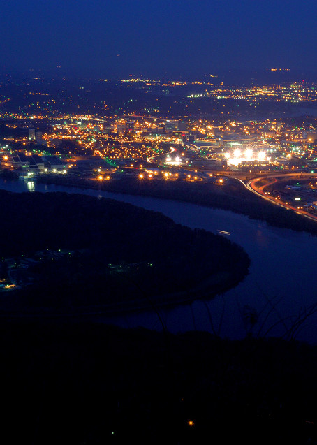 Night view of Chattanooga from Lookout Mountain