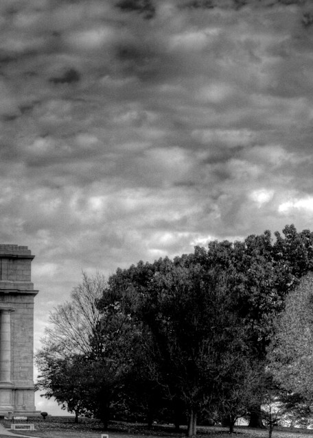 A Black and White Fine Art Photograph of the Valley Forge National Monument by Michael Pucciarelli