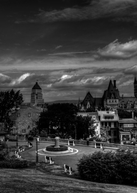 Fine Art Black and White Photograph of Frontenac Chateau by Michael Pucciarelli