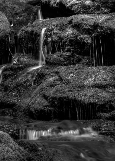 A Black and White Fine Art Photograph of Jones Runs Falls by Michael Pucciarelli 